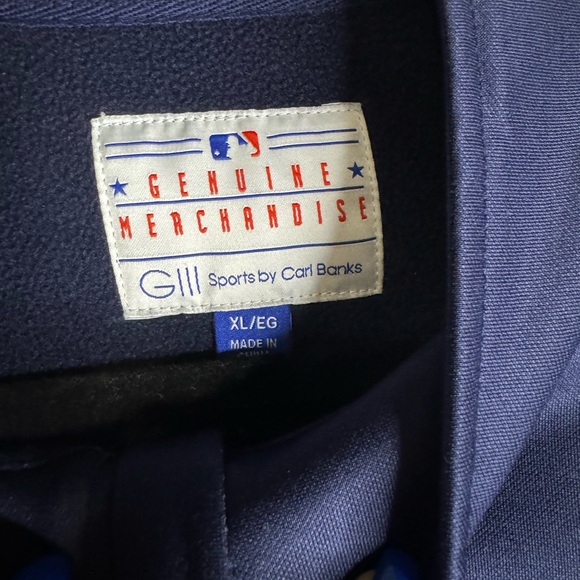 MLB genuine merchandise New York Yankees 1/4 zip navy blue baseball jacket XL - Picture 3 of 6